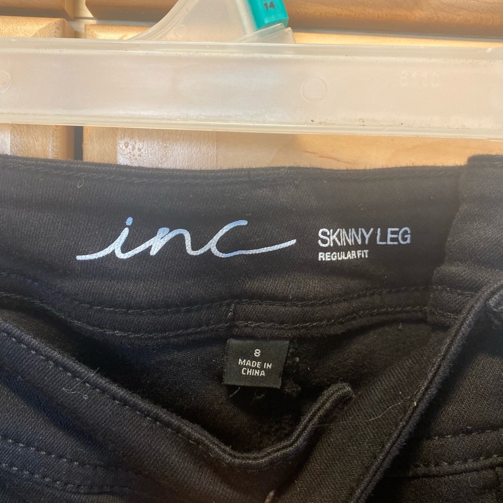 INC International Concepts Black Straight Leg Jeans - Picture 4 of 4